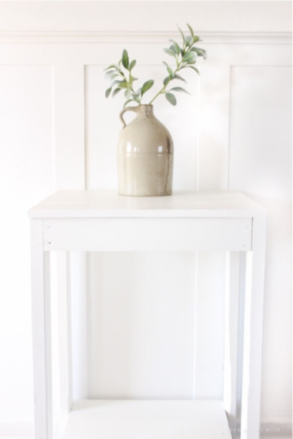 white painted diy end table