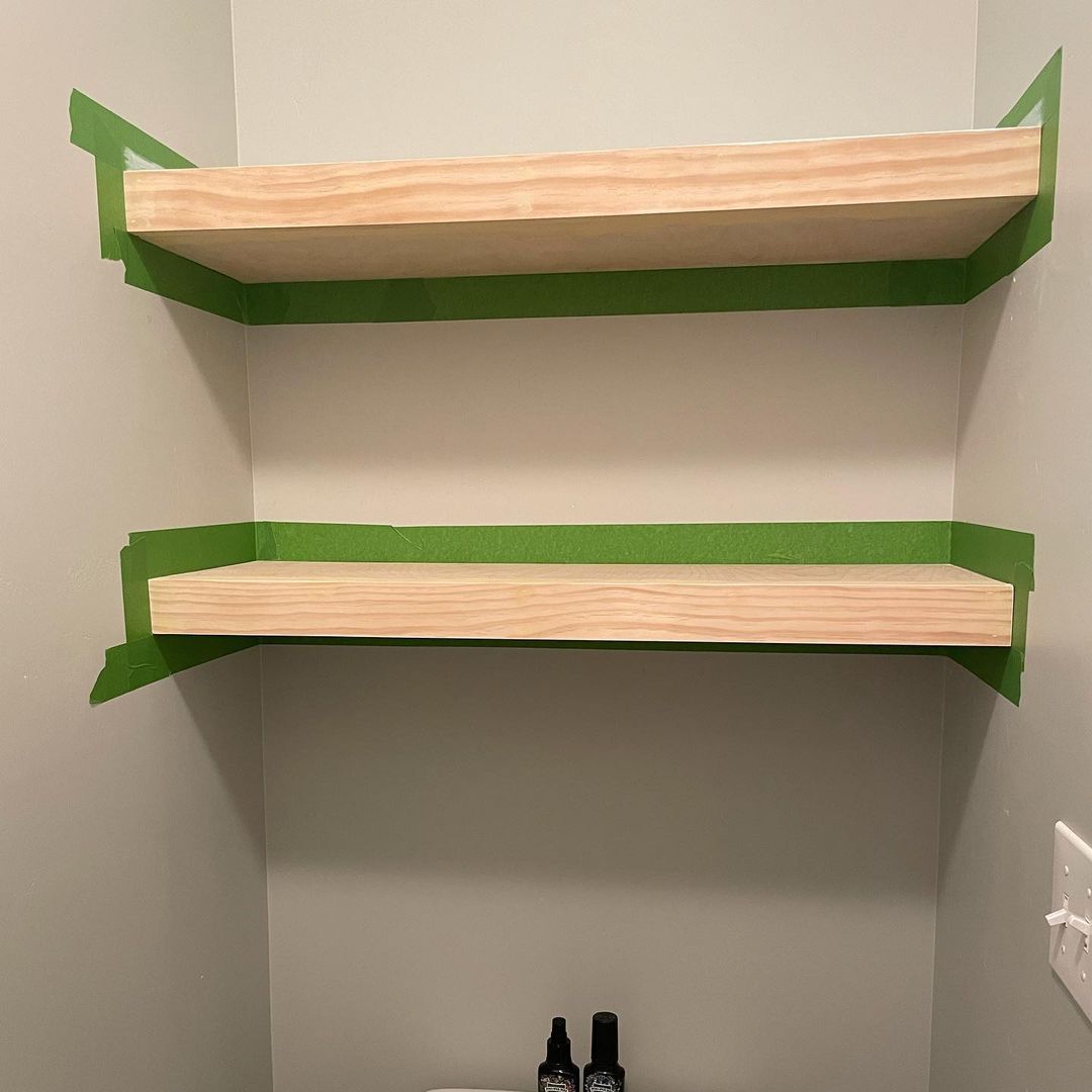  Small Floating Shelves above Toilet