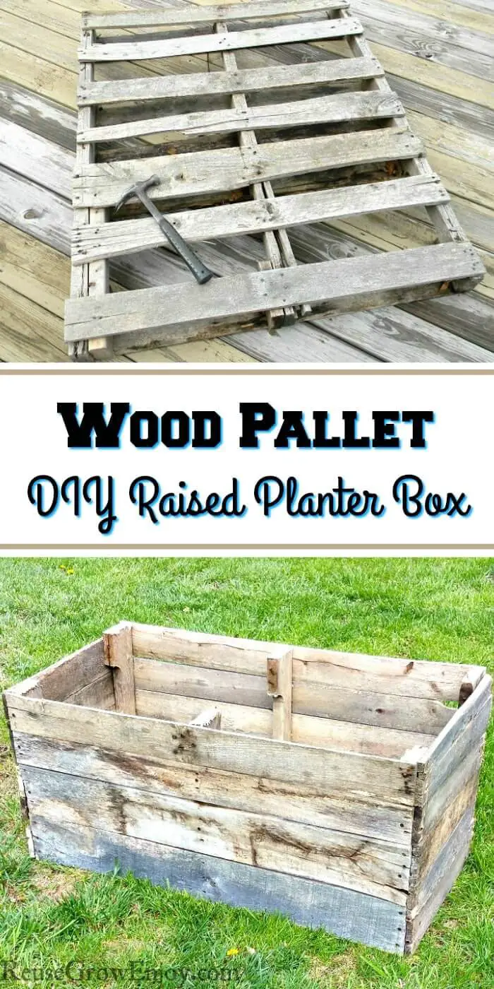 Wood Pallet DIY Raised Planter
