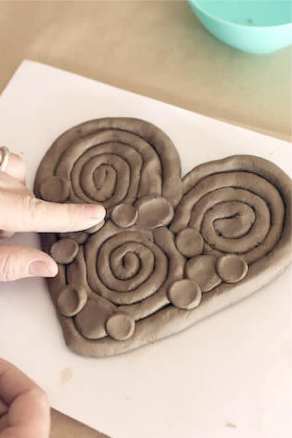 clay heart craft