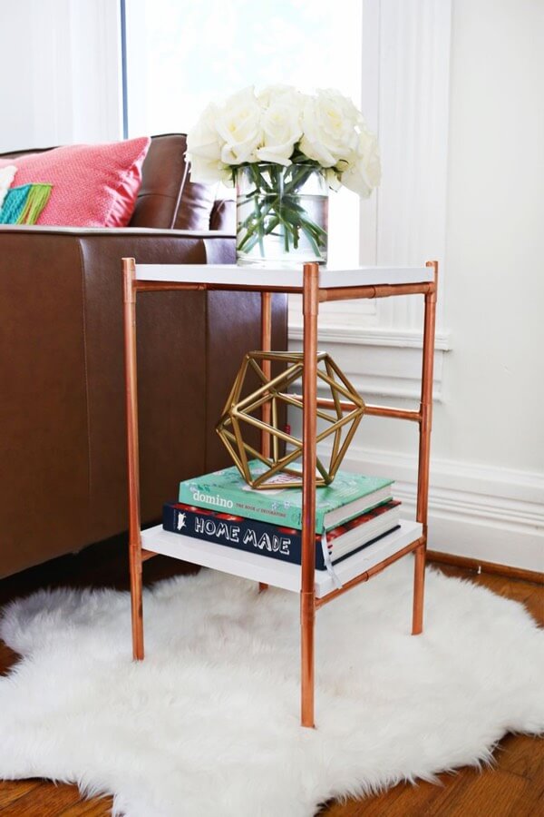 copper pipe end tables