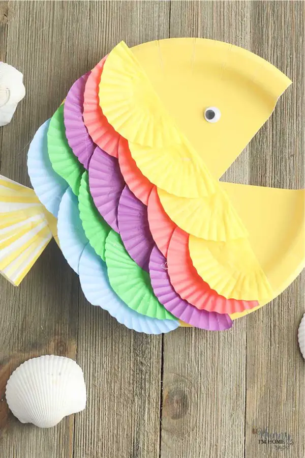 paper plate fish craft