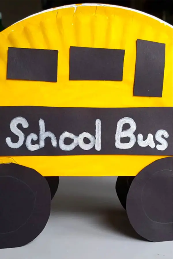 paper plate school bus