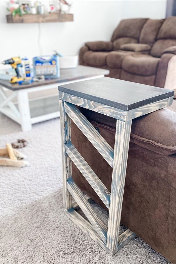 gray side table for couch