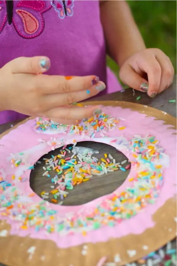 paper plate donut craft project