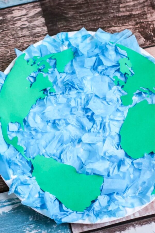 paper plate earth art