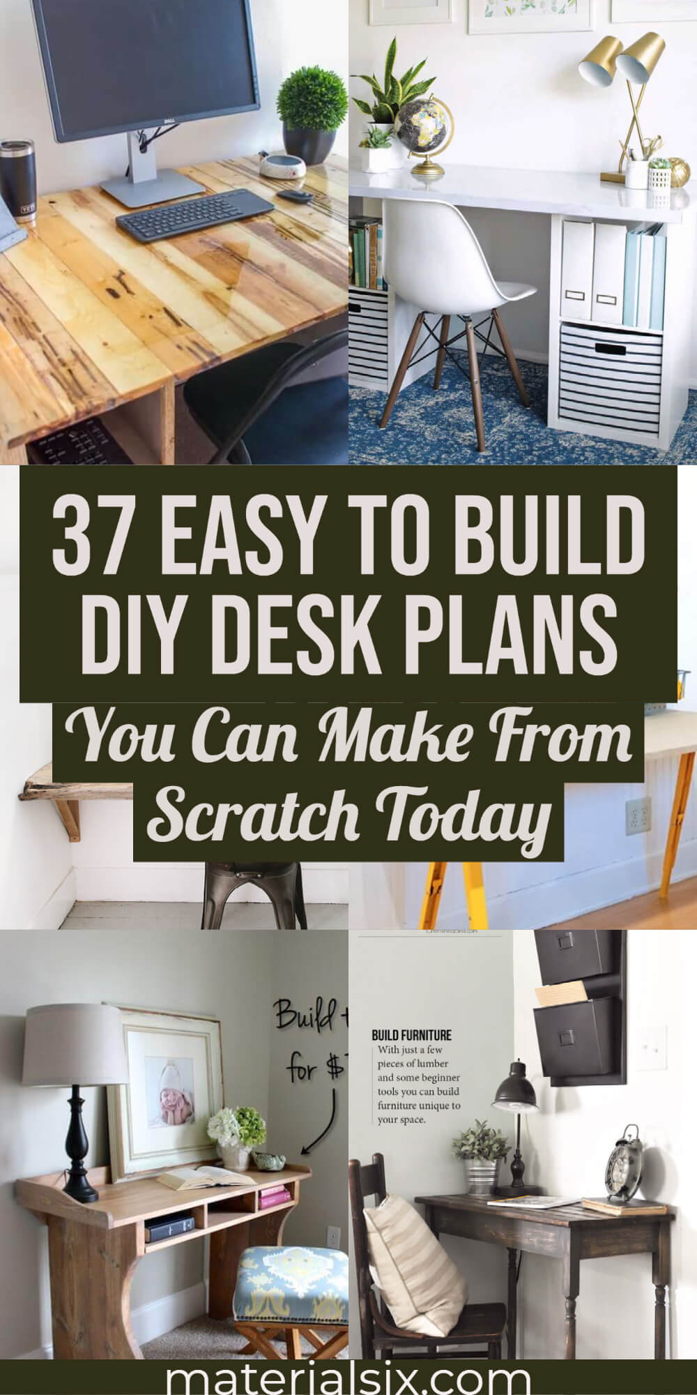 37 Simple DIY Desk Plan Projects You Can Make From Scratch Today