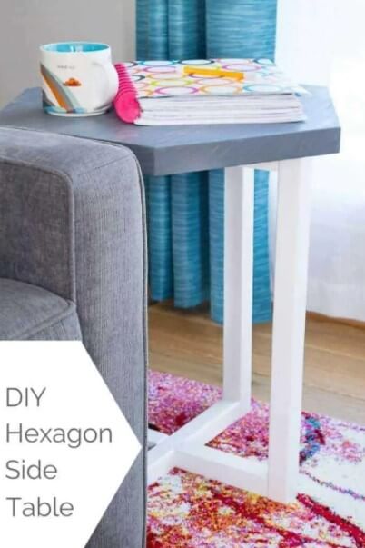 DIY Hexagon Side Table