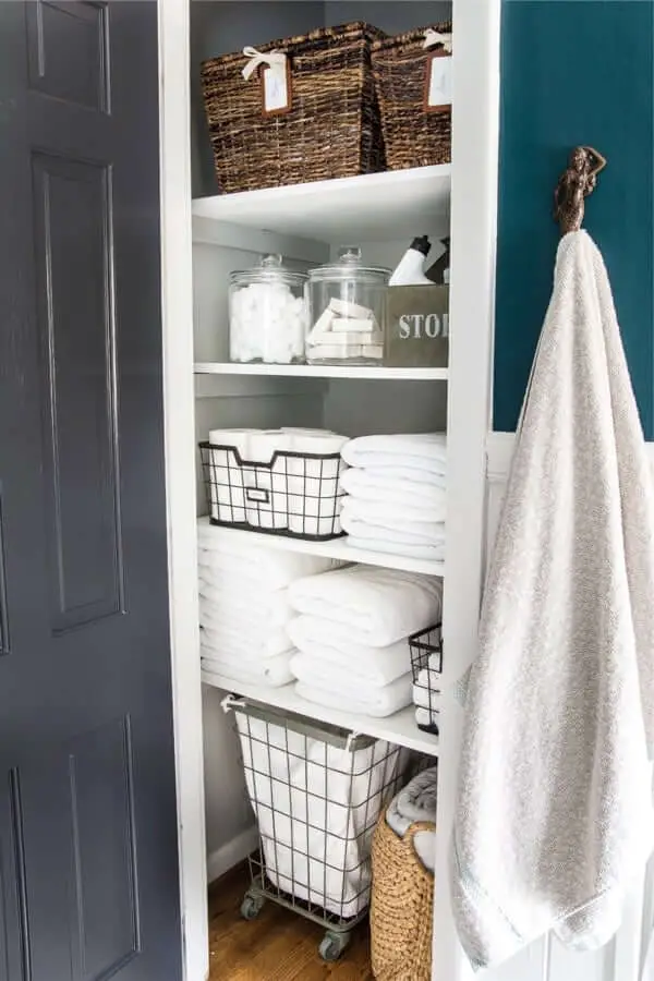 Deep Linen Closet Organization