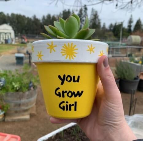 You Grow Girl Flower Pot