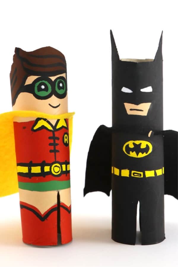 batman craft with paper tube roll