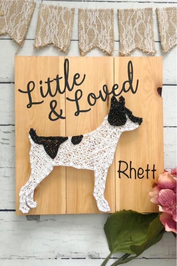 ‘Little and Loved’ Customized Pet String Sign