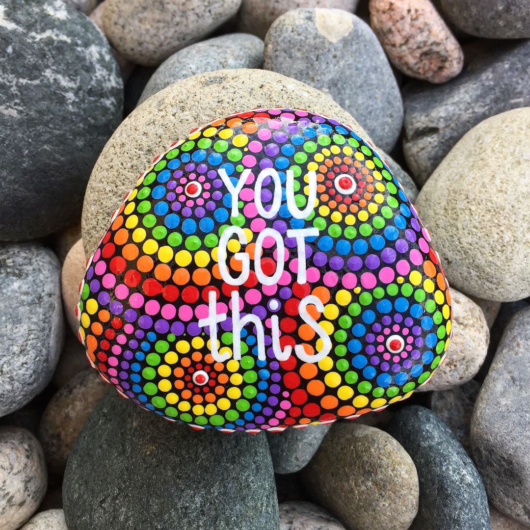 Inspirational Quote On Painted Rock