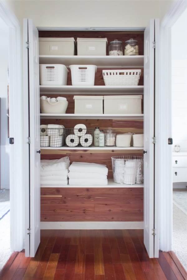 Cedar Linen Closet Storage