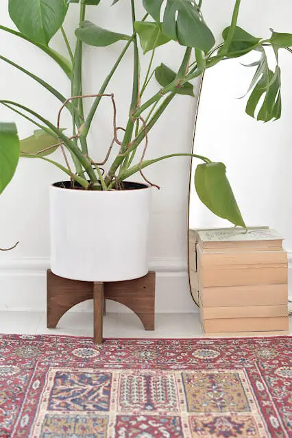 DIY Mid Century Planter Stand