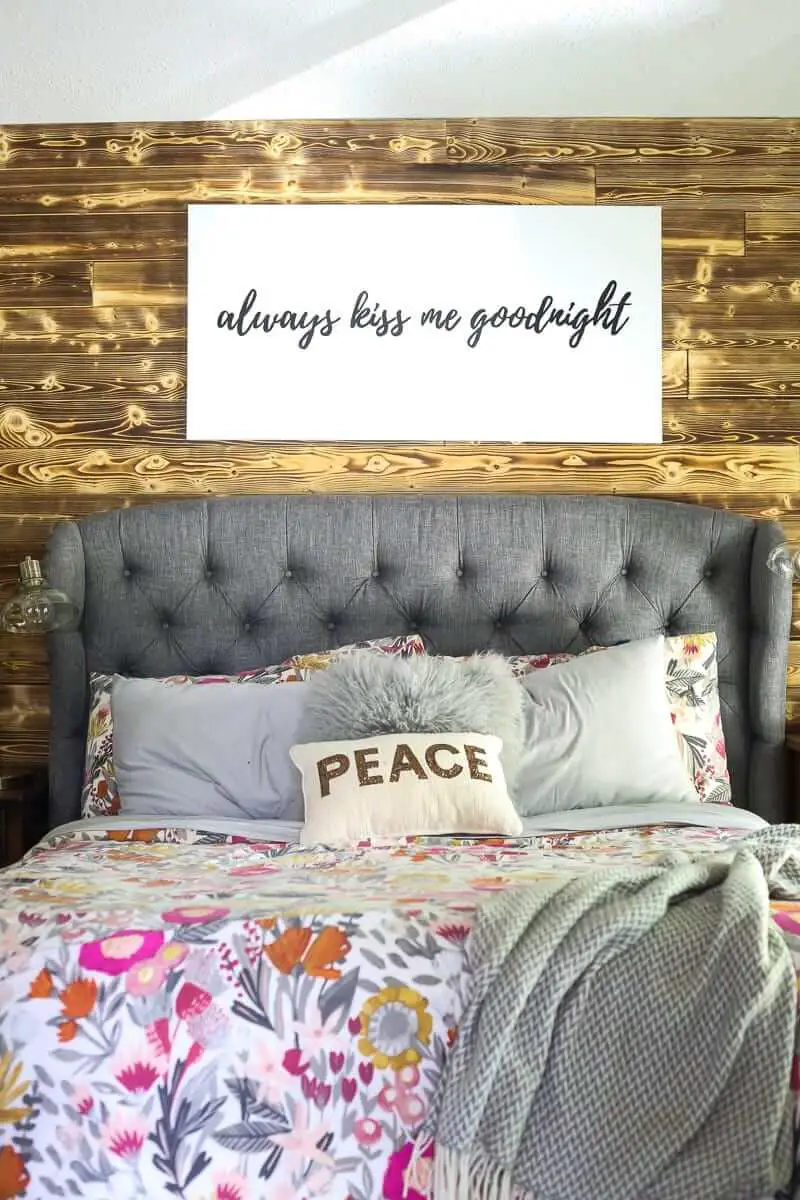 diy wood planked accent wall