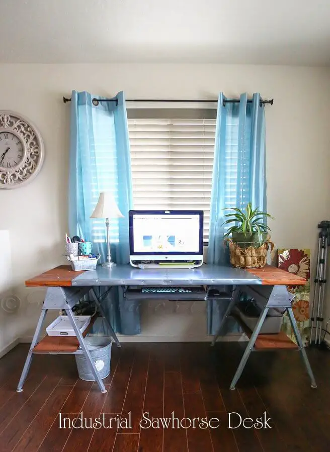 Industrial Sawhorse Desk