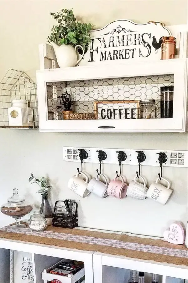  Country-Styled Coffee Station Idea - rustic-decor-for-coffee-station