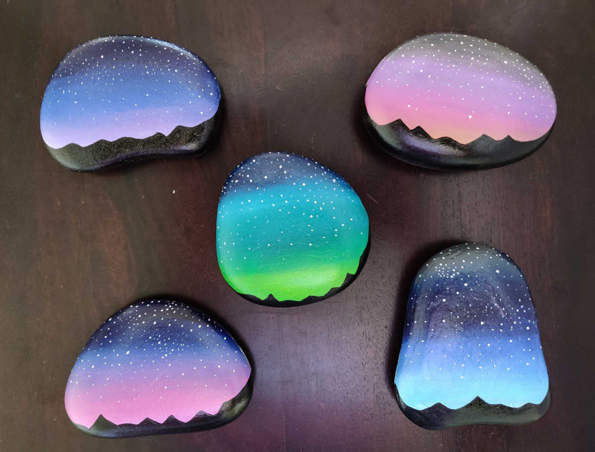 easy beginner painted rocks