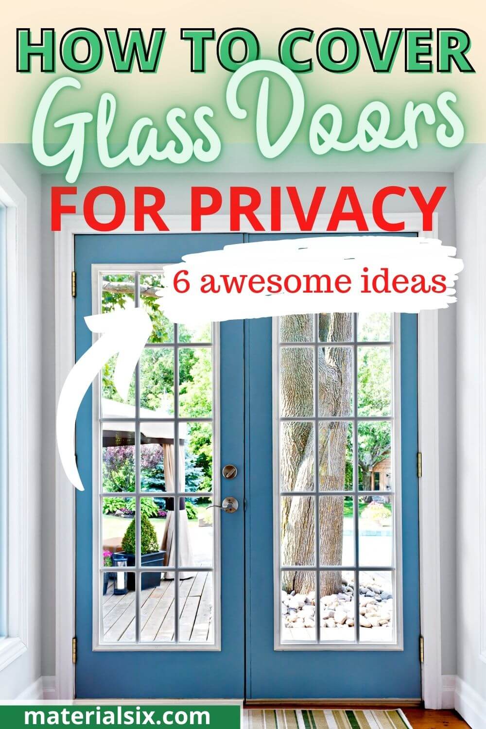 How to Cover Glass Doors for Privacy