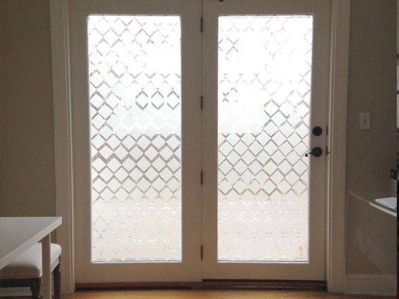 how to cover glass door for privacy