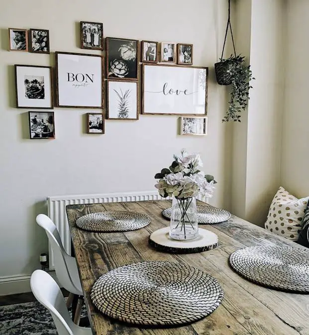 Monochromatic Centerpiece for a Modern Farmhouse Dining Table