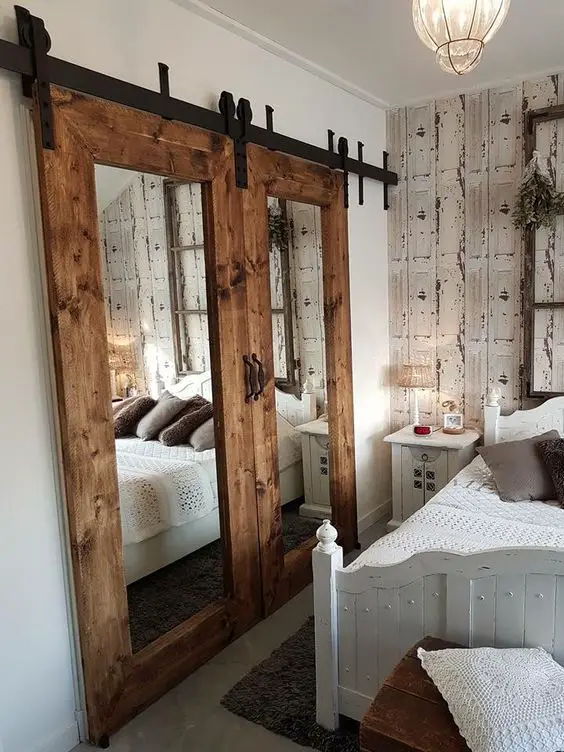 Reflective Closet Barn Door