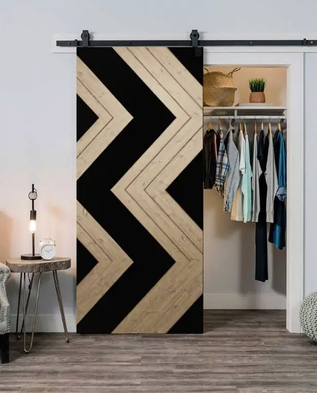 Play with Motifs - Barn Door Closet Ideas