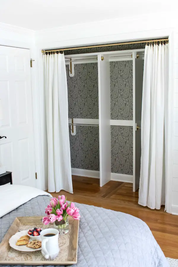 closet door curtains