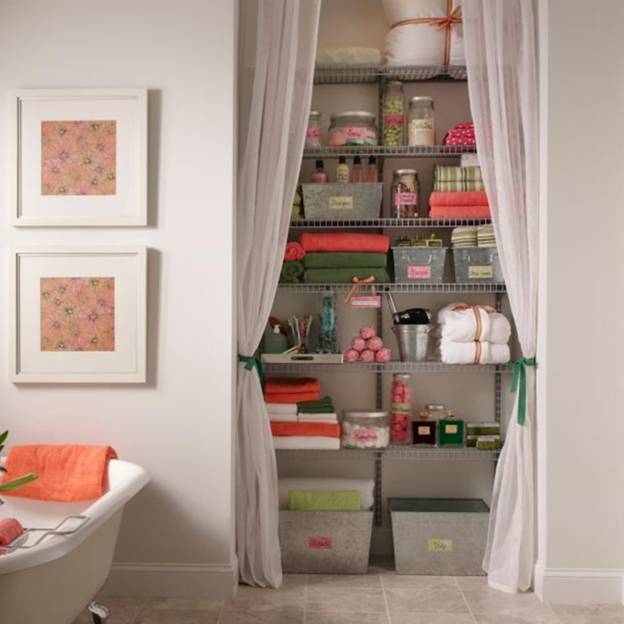 Space-saving Concept Curtain Closet Door