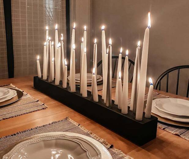 A Romantic Dinner with Candles