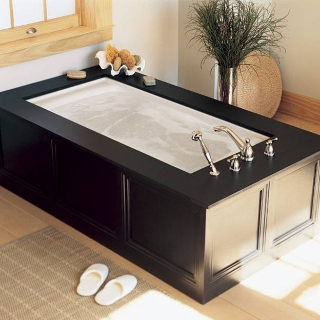 Black Drop In Bathtub for Elegance and Boldness
