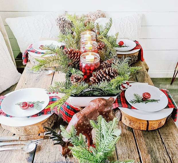 Affordable Centerpiece for Christmas Dinner