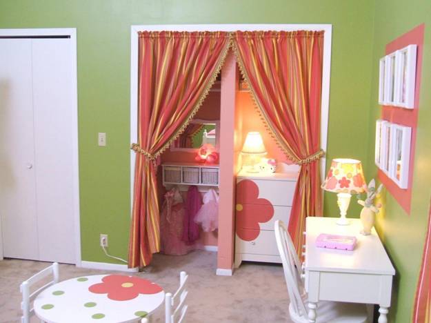 The Power of Color - Curtain Closet Door