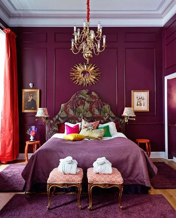 Purple - colors that go well with burgundy