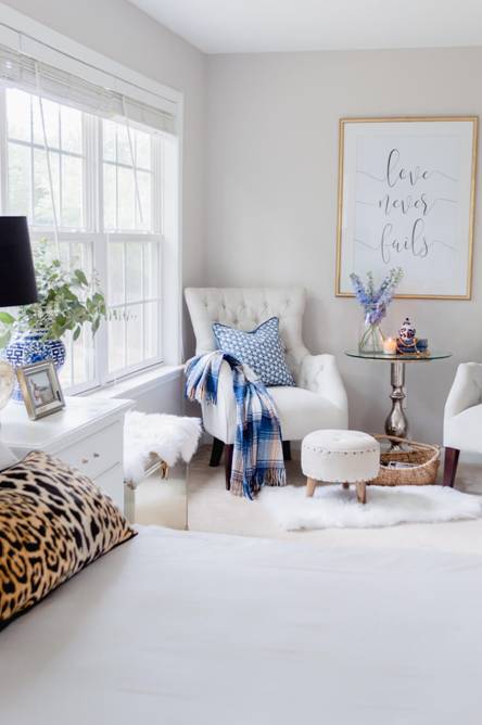 Lay a Faux-Fur Rug under the Sitting Area