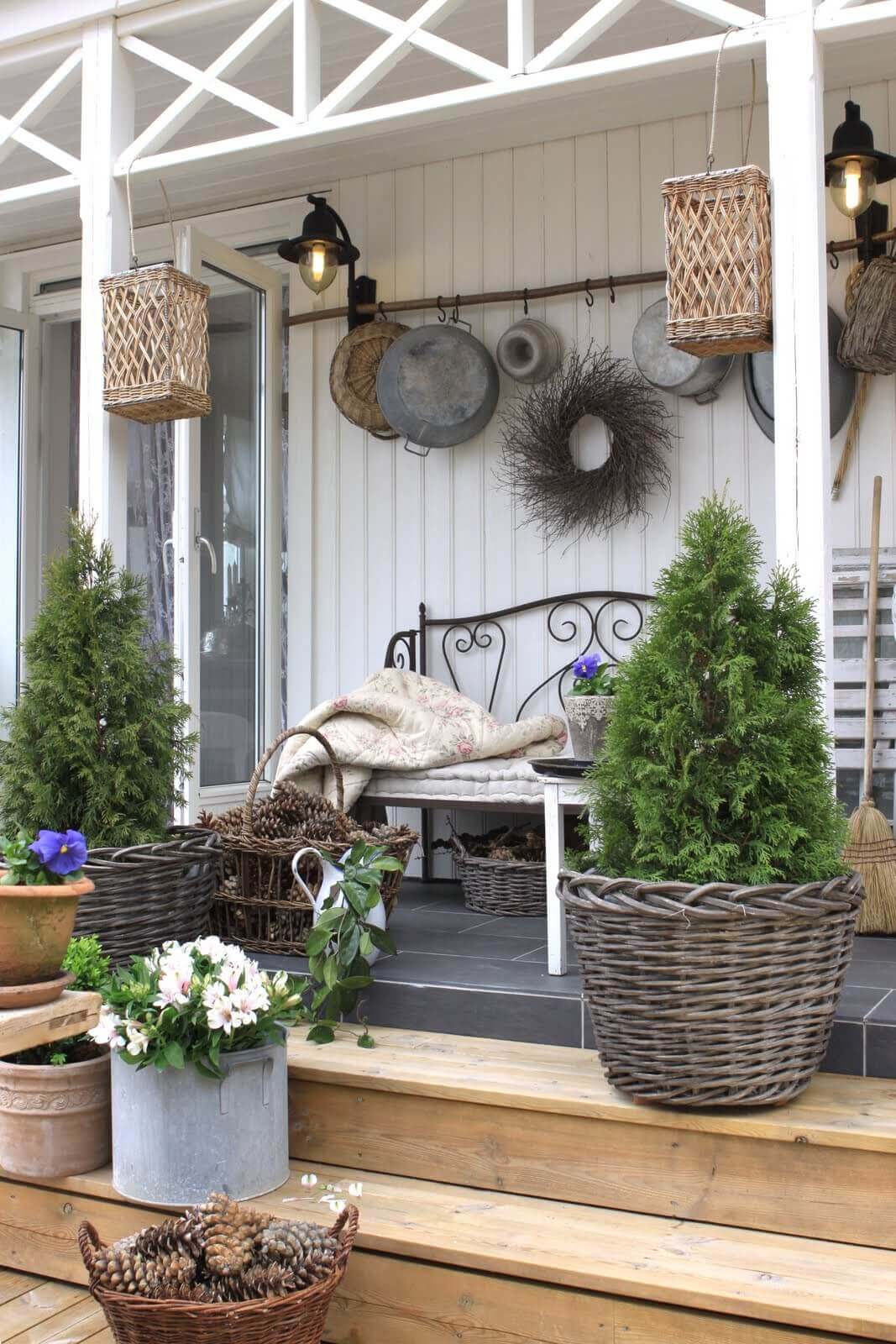 A Short Walk in the Woods - rustic farmhouse front porch decor