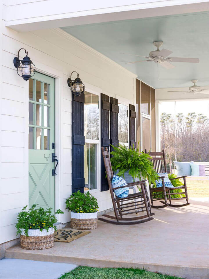 Wooden Rockers and Painted Shutters