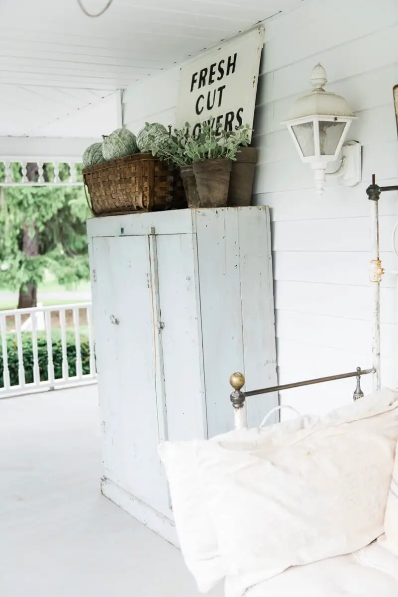 Whitewashed Wooden Cabinet