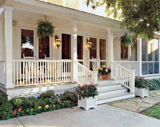 Classic White Front Porch Color Ideas