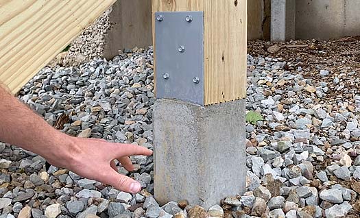 how to build a raised concrete deck