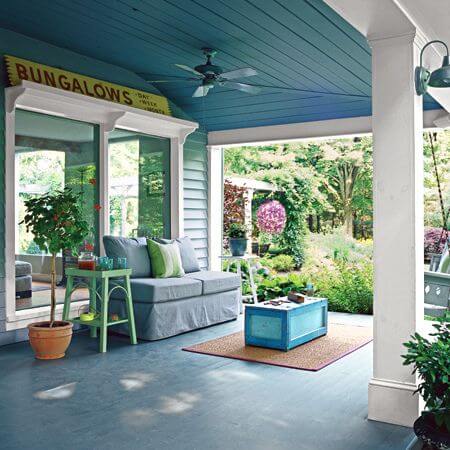 Deep Blues Front Porch Paint Colors