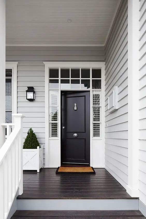 Light gray front porch paint color