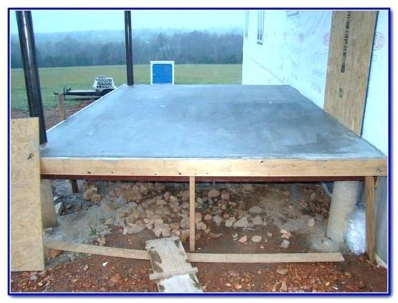 building a raised concrete deck