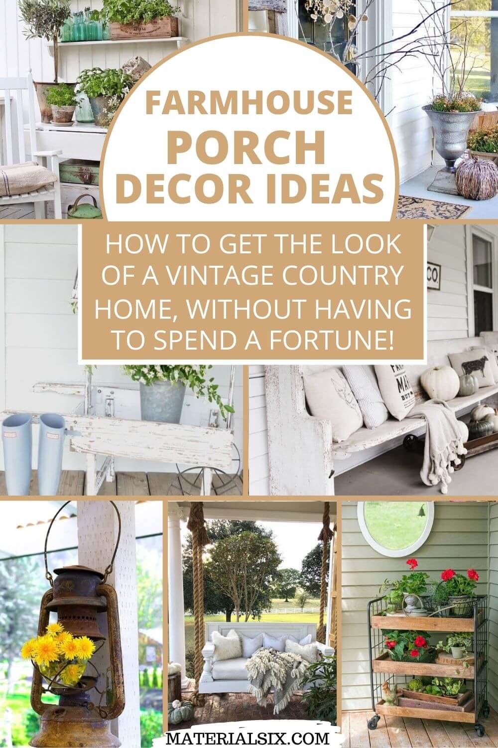 40+ Stunning Rustic Farmhouse Porch Decor Ideas