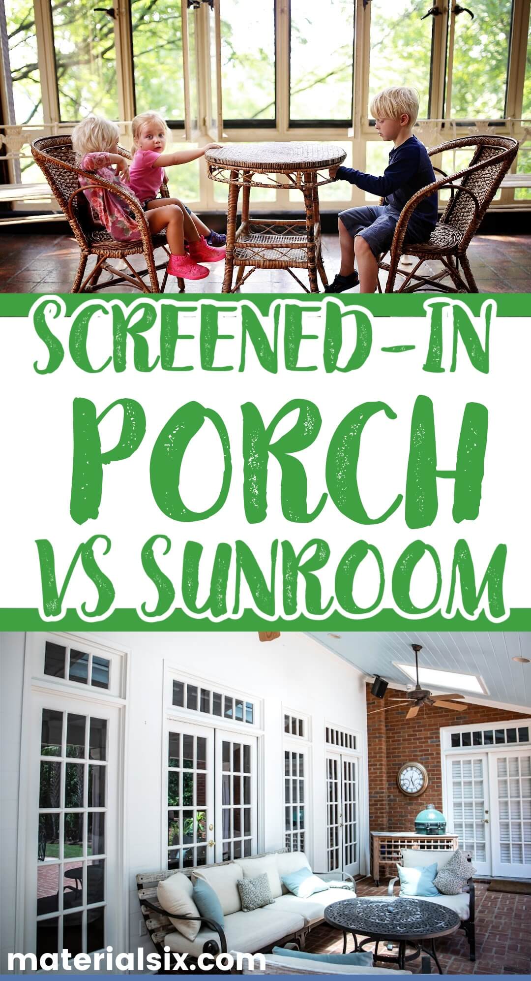 screened in porc vs sunroom
