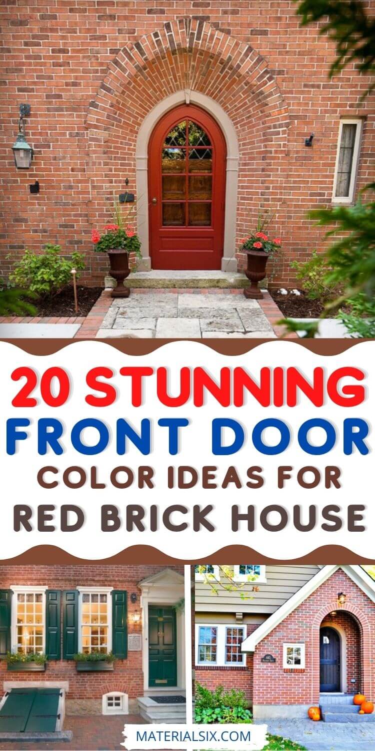  Front Door Color Ideas For Red Brick House
