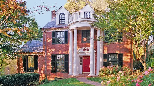 door color for red brick house