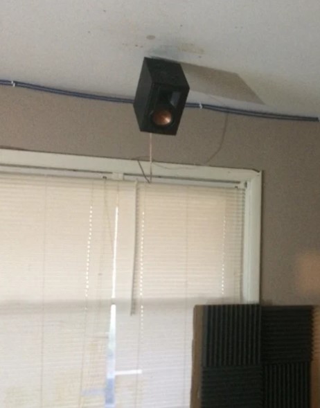 how to mount bookshelf speakers on the ceiling