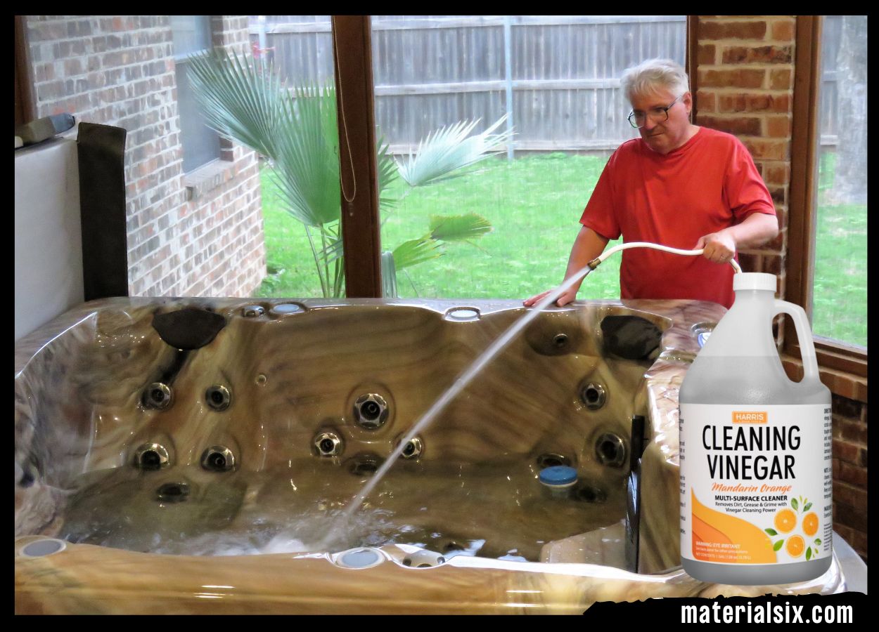 how to clean a hot tub with vinegar